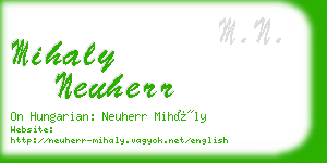 mihaly neuherr business card